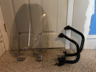 Quick and release windshield and Engine Guard