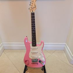 Pink Squier mini Guitar
