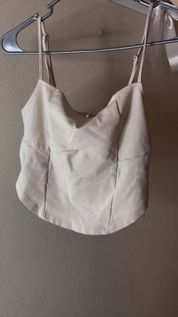 Cream Forever 21 Corset Top 