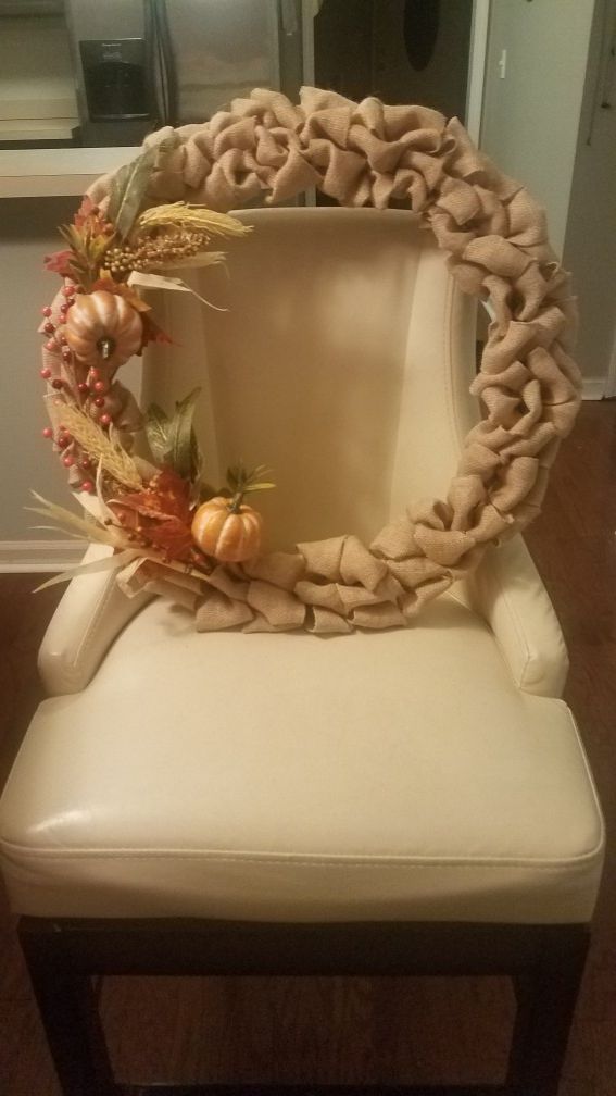 Burlap wreath