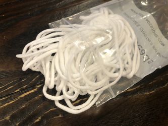 White elastics 3mm (perfect for kids face mask)