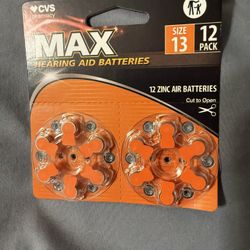 CVS Max Hearing Aid Batteries Size 13 12 To The  Pack