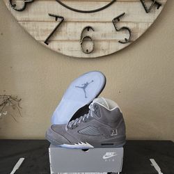 Air Jordan 5 Retro Wolf Grey 100% Authentic Size 12