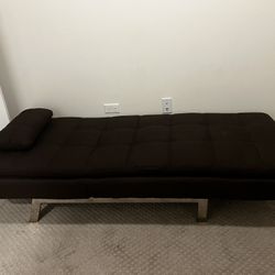 Brown Chaise With Plug And USB Outlet