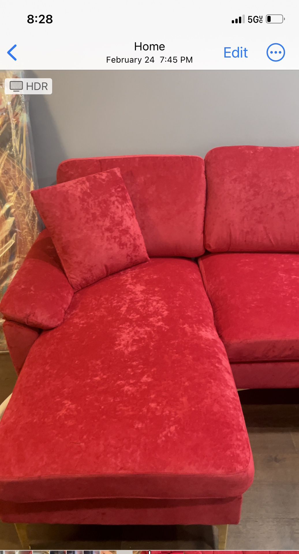 Brand New Sofa (Pinkish Red)