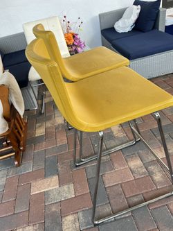 Ikea Bernhard Bar Stools Used Yellow Pair Set 2 for Sale in Miami FL OfferUp