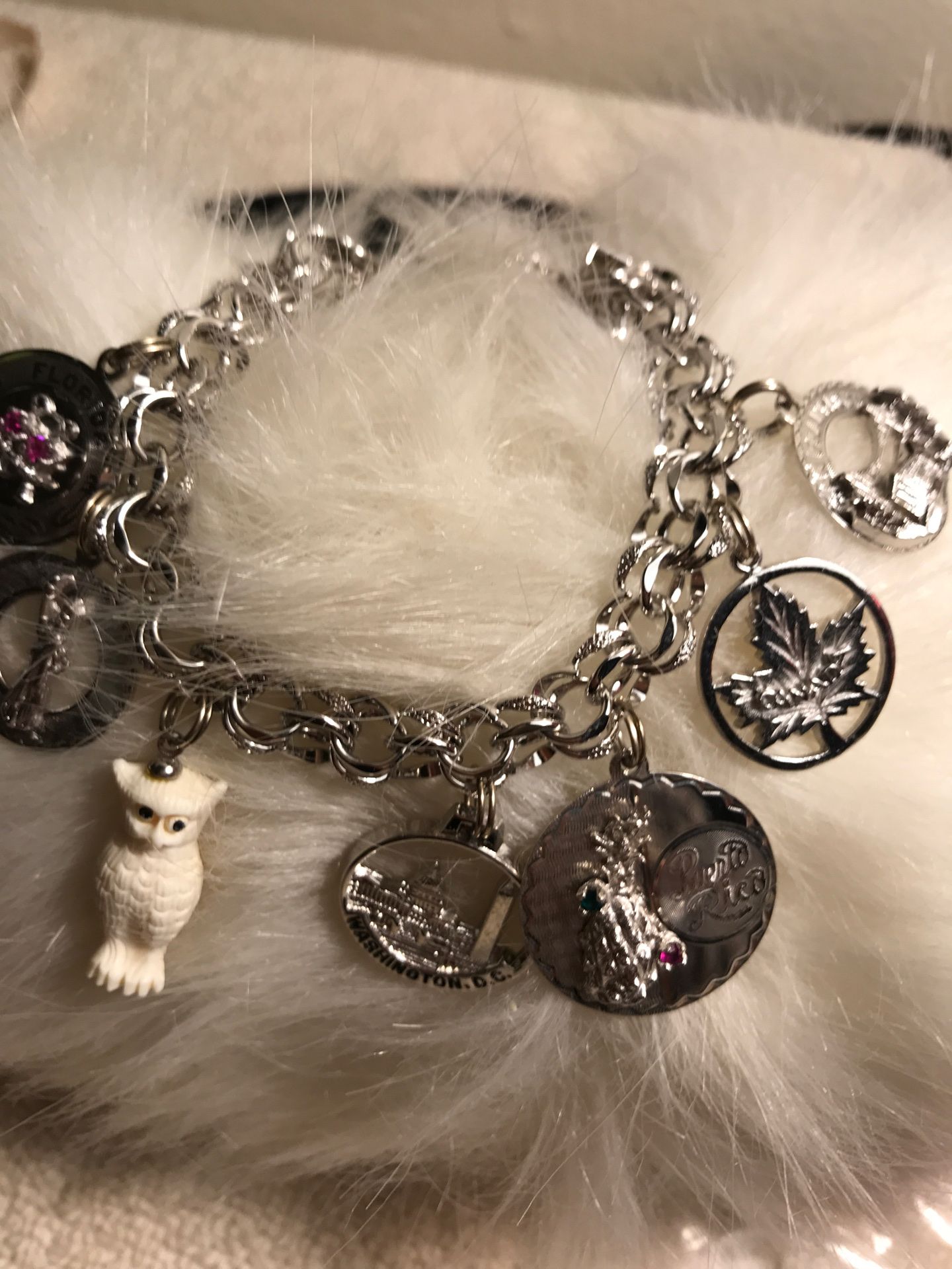 Elco vintage sterling charms bracelet