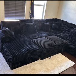 Brand New Comfy Corduroy Sectional W/ Pullout