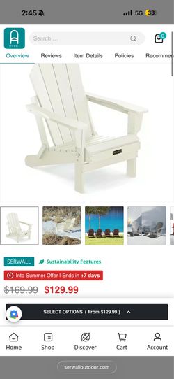 Foldable Adirondack chair