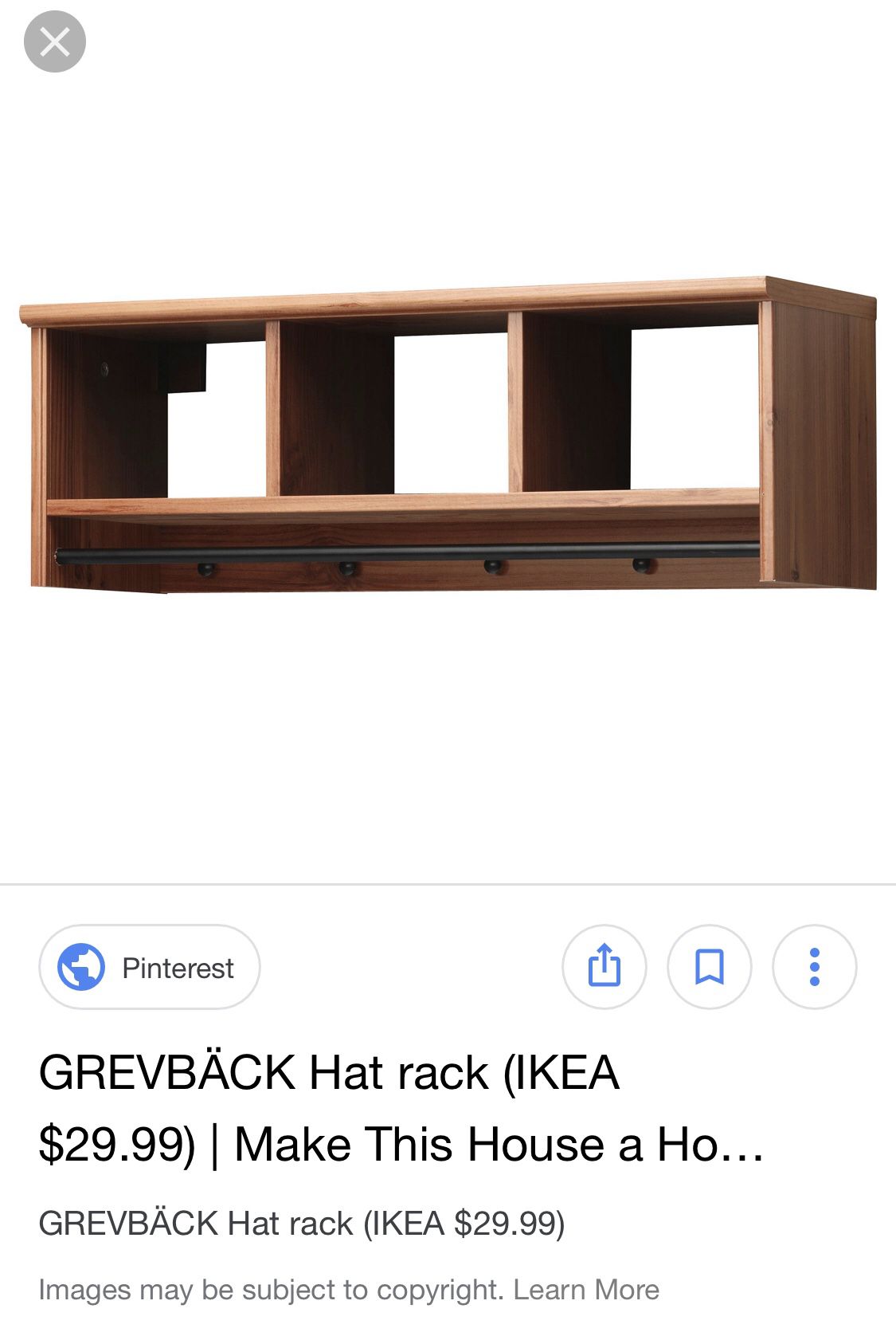 grevback ikea hat and coat rack