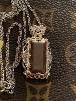 NATURAL CHOCOLATE SAPPHIRE PENDANT 16.28cts.