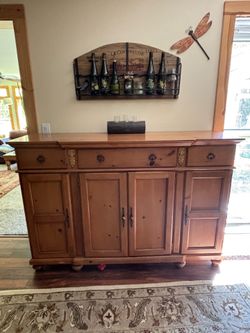RusticPine Kitchen Buffet Sideboard
