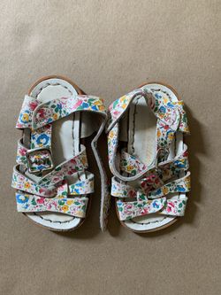 Saltwater sandals - infant size 4 floral pattern