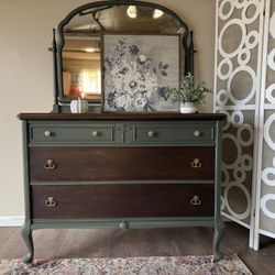 Antique Dresser With Mirror
