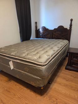Full bed frame w mattress