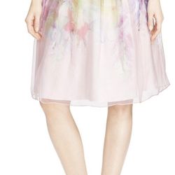 Ted Baker Glenis Floral Silk Skirt