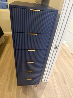 Blue 6 drawer dresser