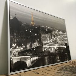 55” x 40” huge Paris Art with wood frame & backer 👍🏻 made in Poland by IKEA. Perfect condition