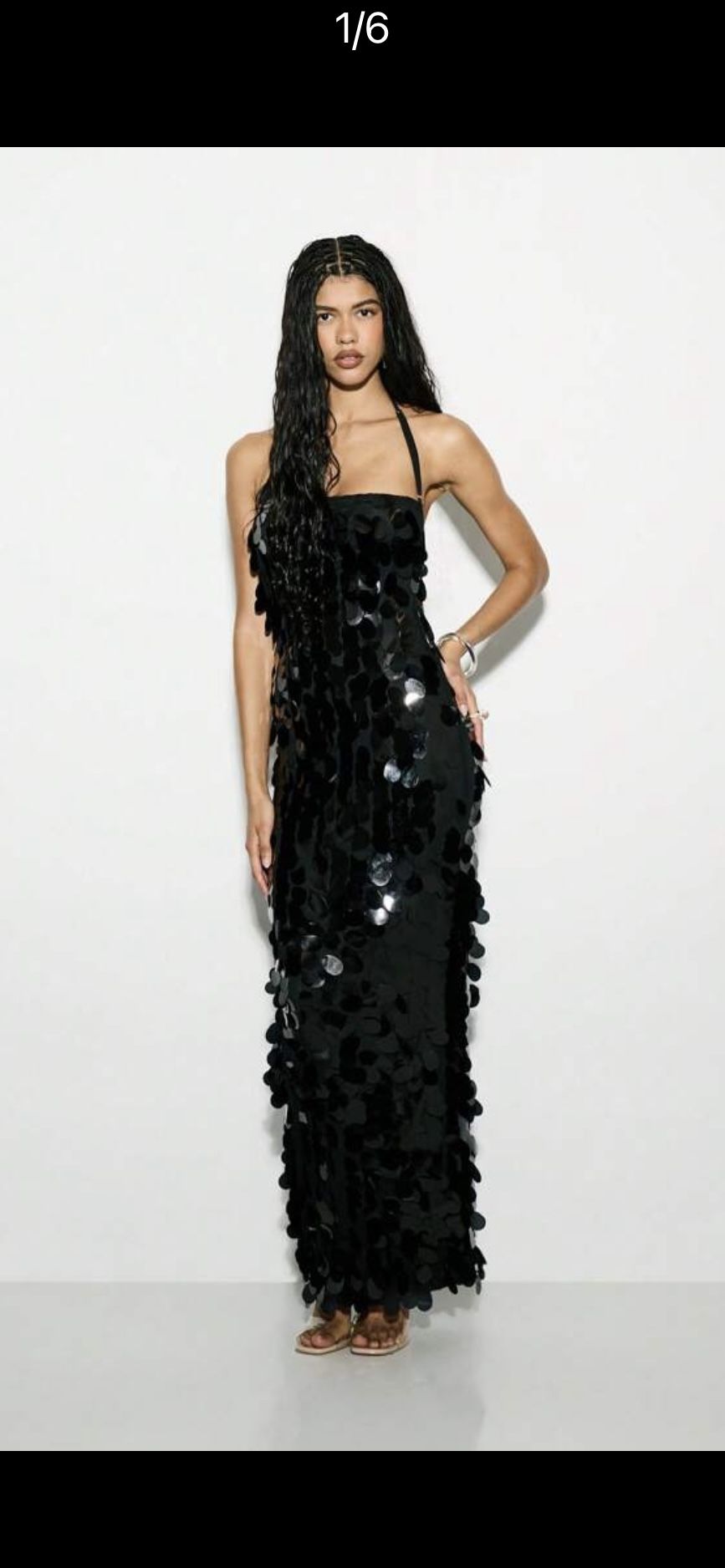 Black Sequined Maxi Dress
