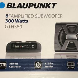 New BLAPUNKT 8” amplified automobile Subwoofer GTHS80 bundle