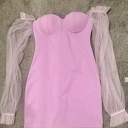 Lilac Off Shoulder Dress