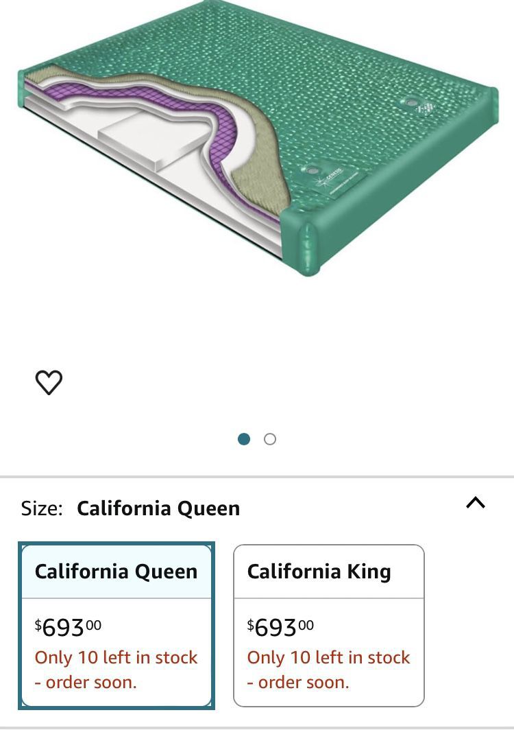 California King Waterbed Mattress 