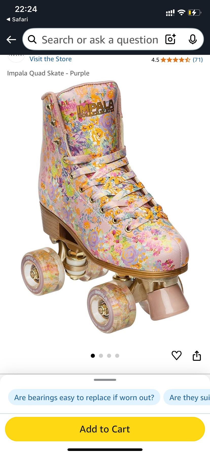 Impala Skates Cynthia Rowley Floral with Original Packaging