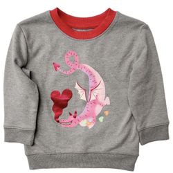 CAT & JACK CHILD SIZE 12 Months GRAY VALENTINE'S DAY SWEATSHIRT 