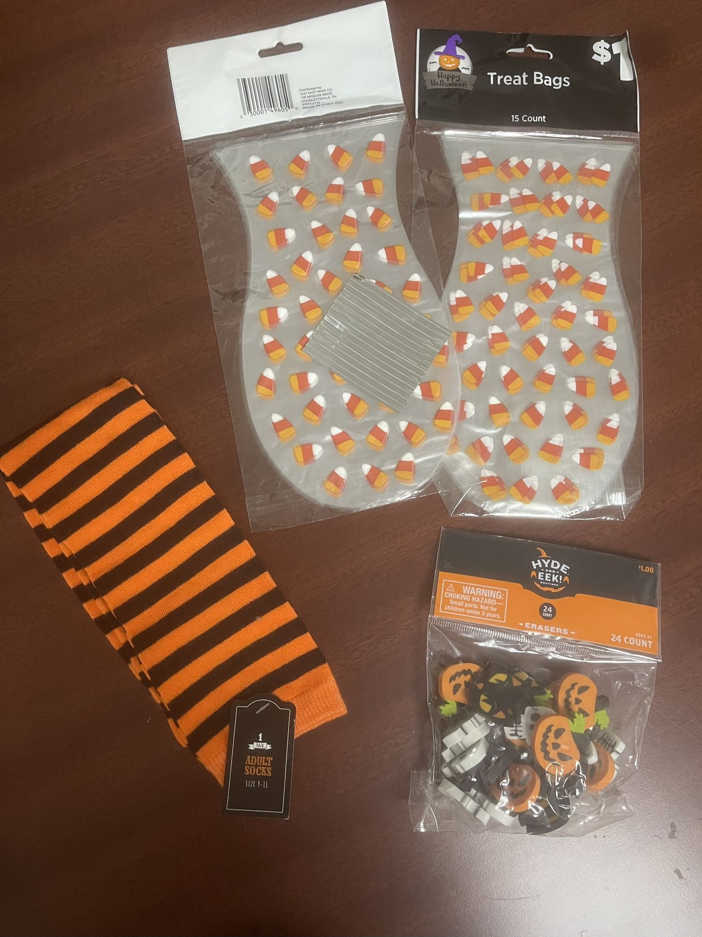 Halloween Bags, Socks & Erasers