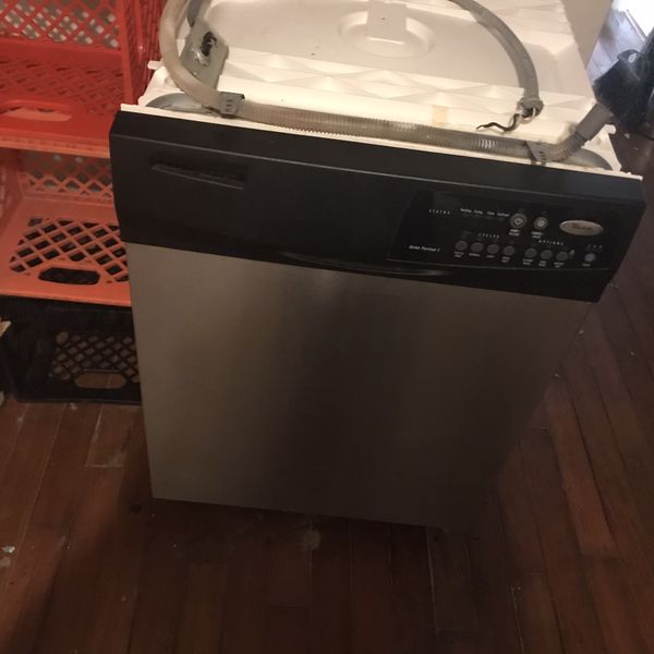 Stainless Steel Whirlpool Dishwasher with plastic tub for ...