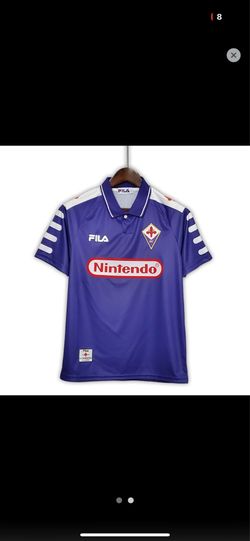 Retro Soccer Jersey Fiorentina 1998/1999 Home Nintendo Fila with Batistuta #9