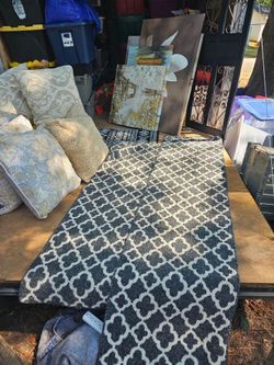 Rugs and pillows and more. Make offer for some or all.