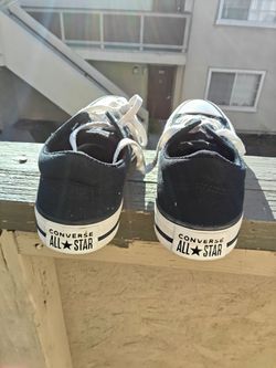 Women's Converse All Star low-top sneakers in black, size 8.5.