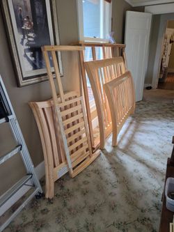 Hard maple convertible crib