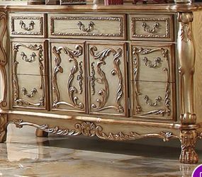 Designer Dresser and two night stands with Mirror