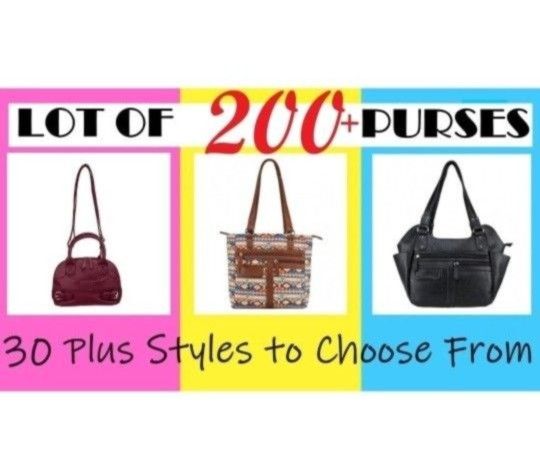 Bulk Wholesale Lot of 200 PLUS CCW Purses, Retail Value $4000 PLUS FINAL SALE FREE CCW HOLSTER
