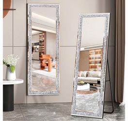 18×59 Inch Floor Mirror Full Length, Art Grecian Venetian Mirror Full Length Mirror with Stand, Standing Mirrors for Dressing Bedroom Living Room Home