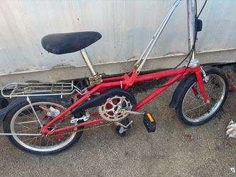 Vintage Red Folding Bicycle