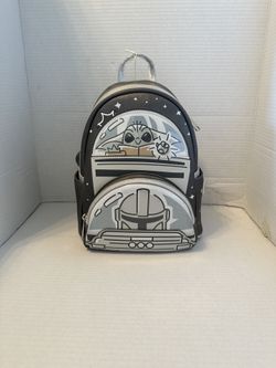Mandalorian Grogu Loungefly Mini Backpack Star Wars Baby Yoda Disney Parks New