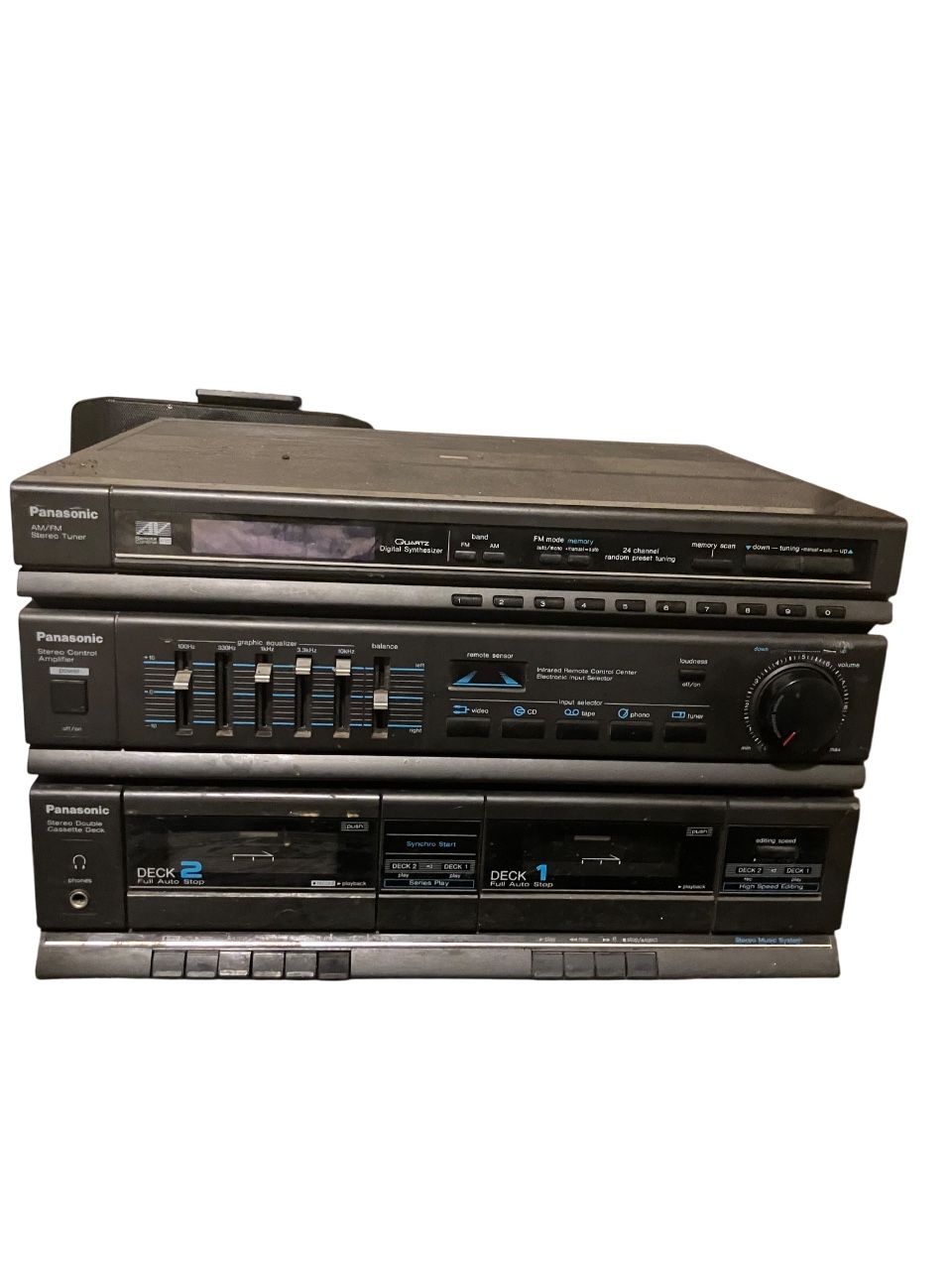 Panasonic SA-H50 Stereo Cassette Receiver Quartz Digital AM/FM Synthesizer