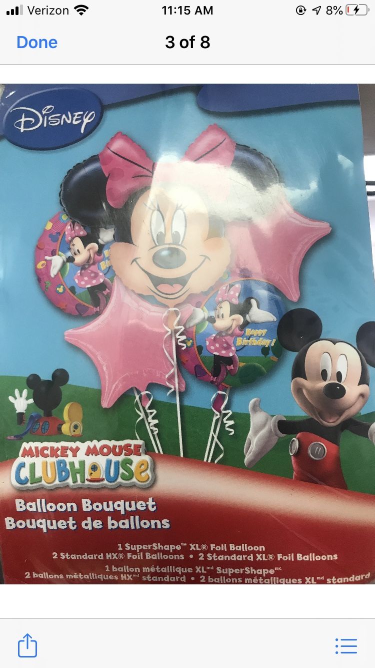 Minnie Mouse balloon bouquet