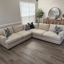 Beige 3pc Sectional Sofa 