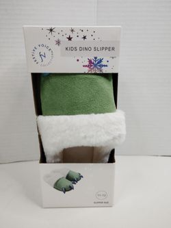 Festive Voice Kids Dino Slippers Size 11-12