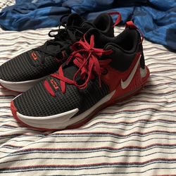 Red and black lebrons