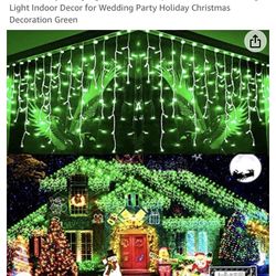 Christmas Lights Outdoor Decorations 1216 LED 99ft 8 Modes Curtain Fairy String Light with 228 Drops, Clear Wire LED String Light Indoor Decor for Wed