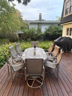 Outdoor Patio Dining Set 8 Chairs