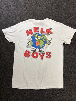 NELK Boys White Graphic T-Shirt