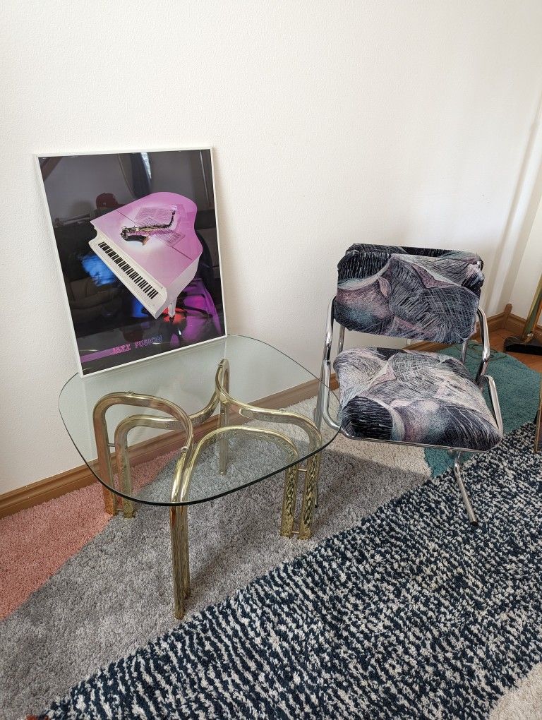 80s 90s Postmodern Jazz Fusion Art Print W/ Piano & Sax