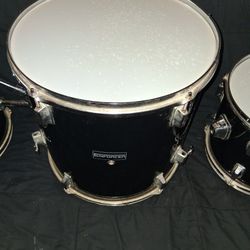 Premier Black 16" x 16" Olympic Floor Tom