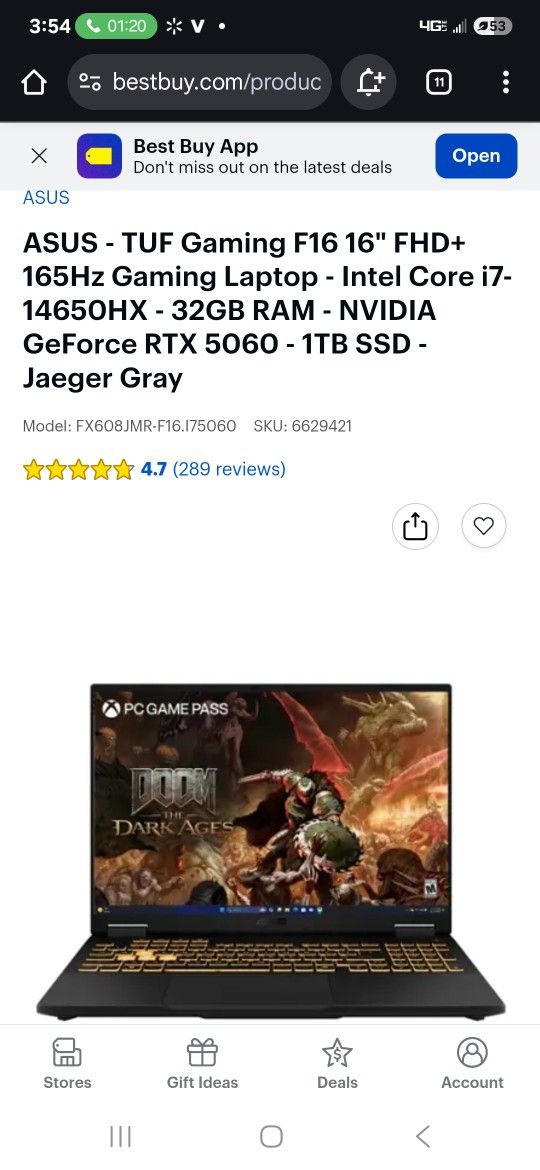 Asus Tuf F16 Gaming Laptop